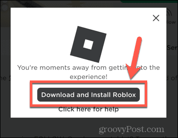 Programma di installazione per il download di roblox