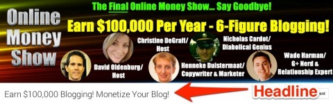 intestazione di spettacolo di denaro online