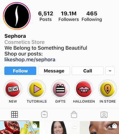 Instagram evidenzia gli album sul profilo HubSpot