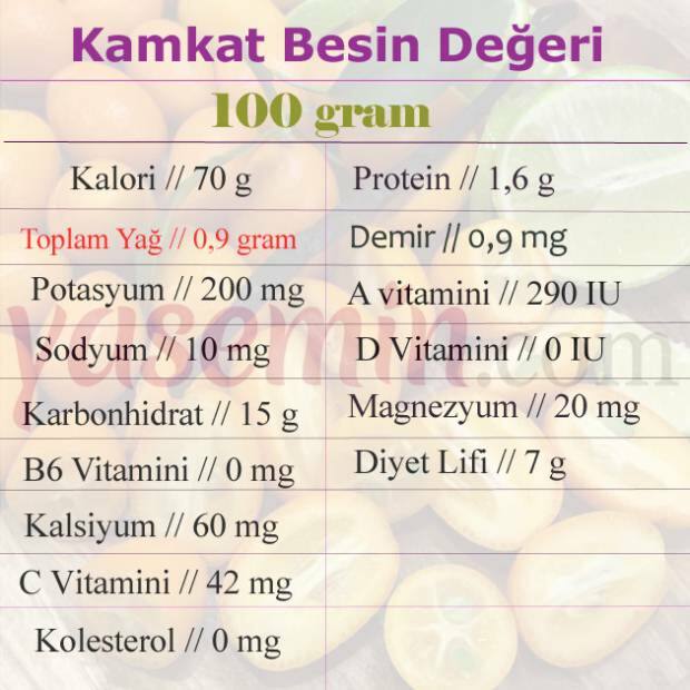 valore nutrizionale del kumquat
