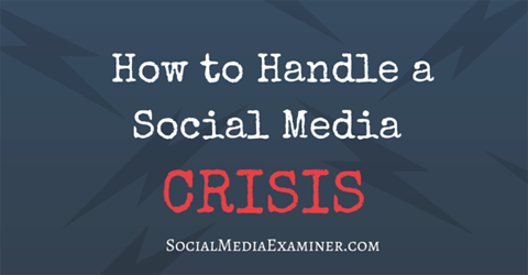 gestire una crisi dei social media