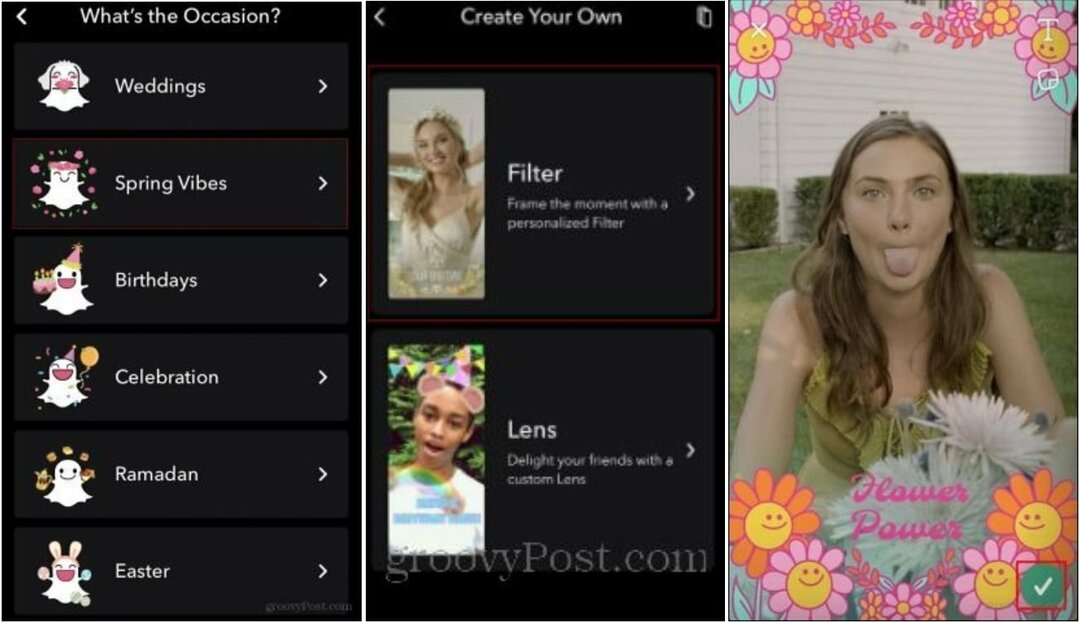 Come utilizzare e creare filtri Snapchat personalizzati