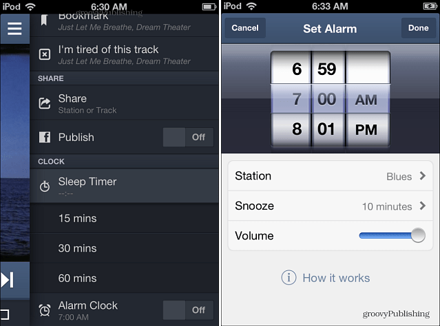 Usa la sveglia di Pandora su Android e iPhone