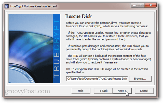 TrueCrypt Rescue Disk ISO: Recovery Disc o Recovery USB
