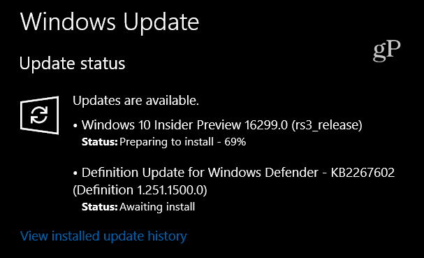 Anteprima di Windows 10 Build 16299