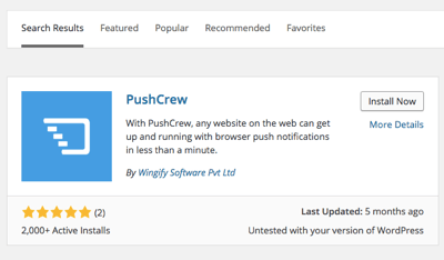 plug-in wordpress pushcrew