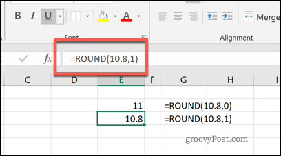 La funzione ROUND in Excel