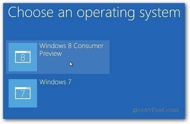 seleziona Windows 8
