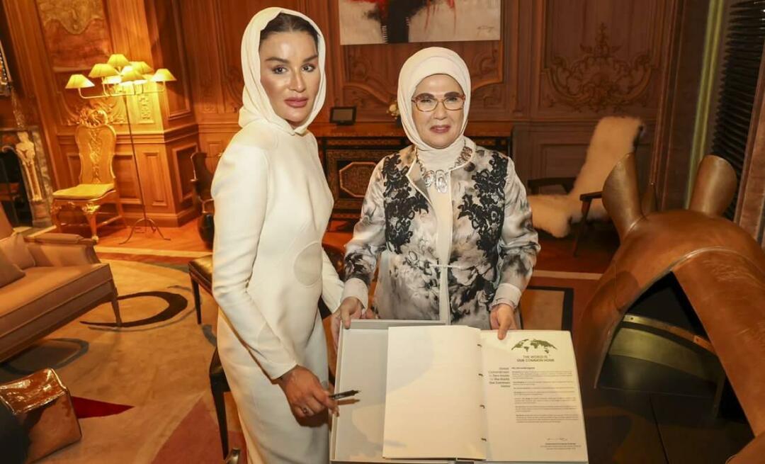 La First Lady Erdoğan ha incontrato Sheikha Moza, madre dell'emiro del Qatar Sheikh Al Thani