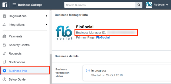 Usa Facebook Business Manager, passaggio 9.