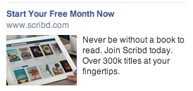 scribd Facebook annuncio