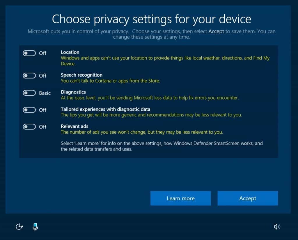 Microsoft annuncia la nuova dashboard sulla privacy ed elimina le "Impostazioni Express" controverse nell'aggiornamento di Windows 10 Creators