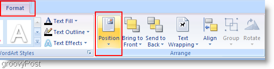 Microsoft Word 2007 Cambia posizione