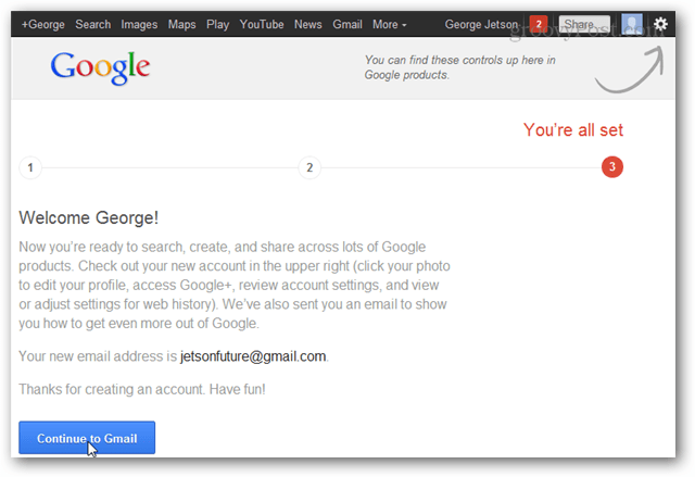 continua a gmail