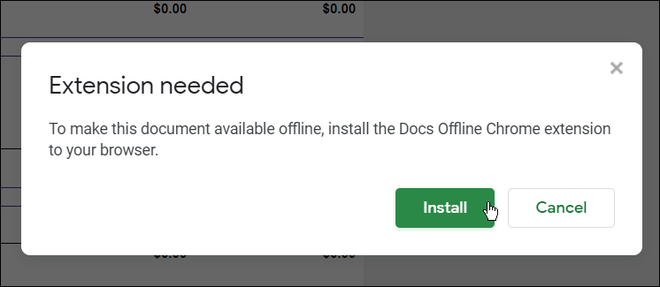 il prossimo addon di installazione usa Google Docs offline