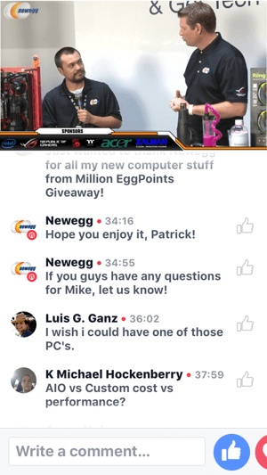 Alla BlizzCon, Newegg ospita una trasmissione in diretta su Facebook sulla costruzione di un PC pronto per la realtà virtuale.