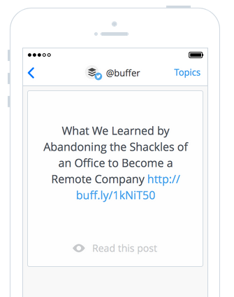 Daily by Buffer è un modo semplice per scoprire e condividere ottimi contenuti. 