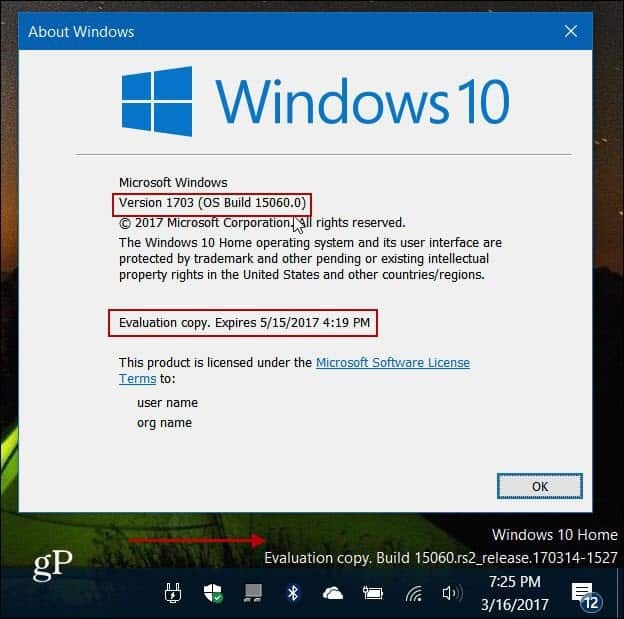 Windows 10 Creator Update Insider Build 15060 per PC disponibile ora
