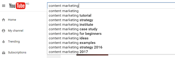 Utilizza la funzione dei suggerimenti di YouTube per creare video in base a ciò che il tuo pubblico è interessato e che cerca.