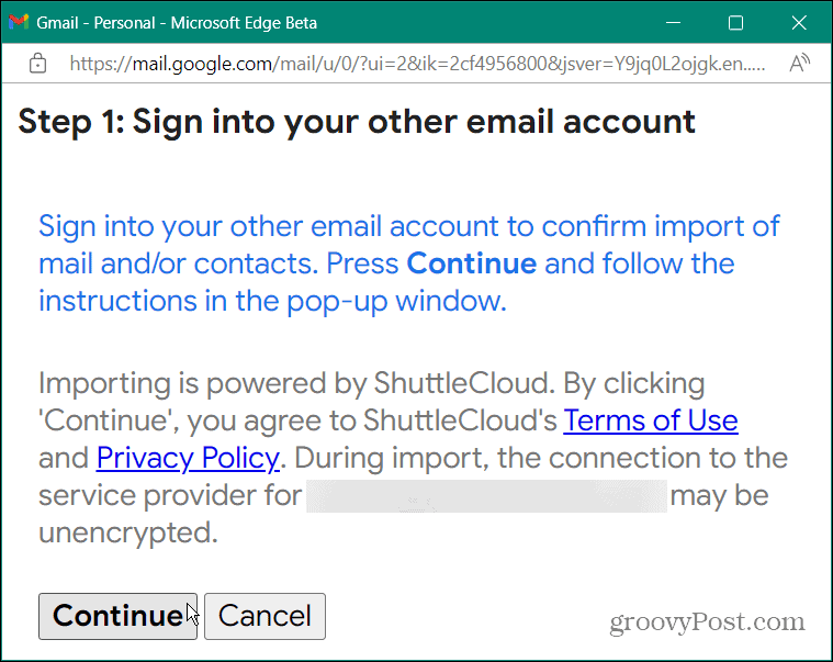 Importa l'e-mail di Outlook su Gmail