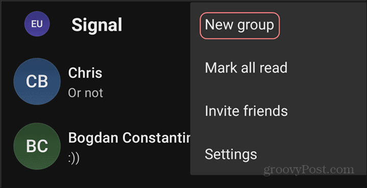 WhatsApp a Signal Groups nuovo