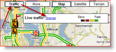 Opzione di modifica del traffico di Google Maps per il traffico in tempo reale