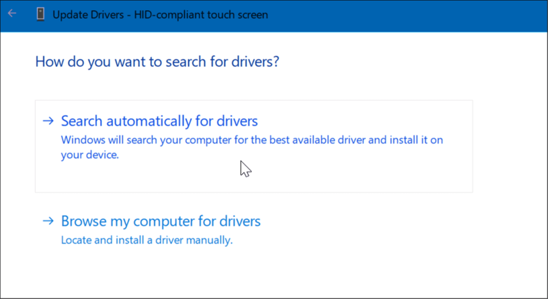 aggiornamento driver Windows 11 touchscreen non funziona