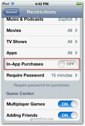 Come disabilitare gli acquisti in-app su iPhone / iPod Touch