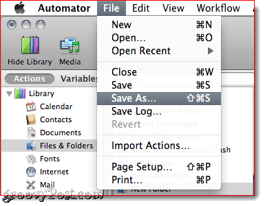 Combina i PDF utilizzando Automator in Mac OS X