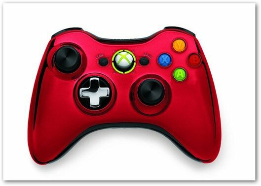 Controller Xbox 360 cromato rosso