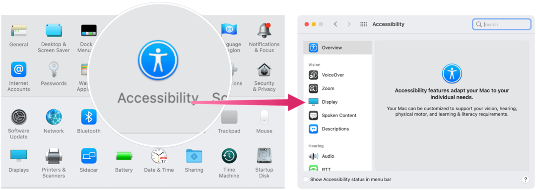 Accessibilità: come cambiare il colore del cursore in macOS Monterey