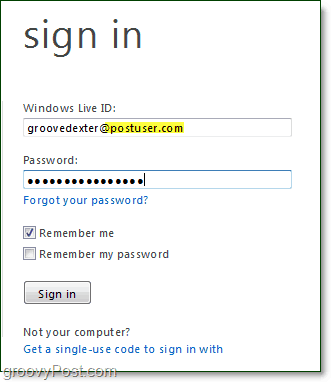 come accedere all'e-mail del dominio windows live