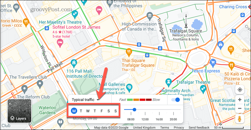 google maps tipica giornata di traffico