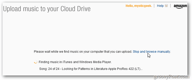 Caricatore MP3 di Amazon Cloud Player