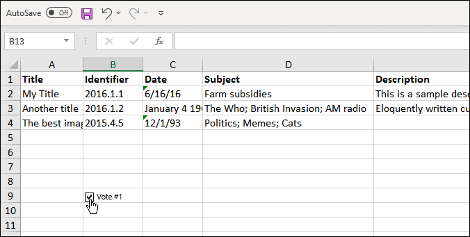 Inserisci una casella di controllo in Microsoft Excel
