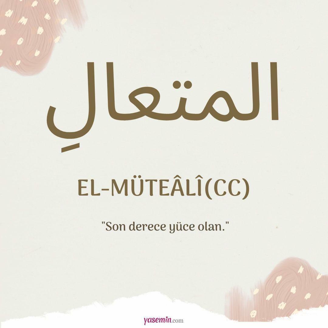 Cosa significa al-Mutaali (c.c)? Quali sono le virtù di al-Mutaali (c.c)?