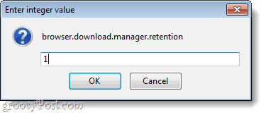 impostazione di conservazione del download di Firefox 4