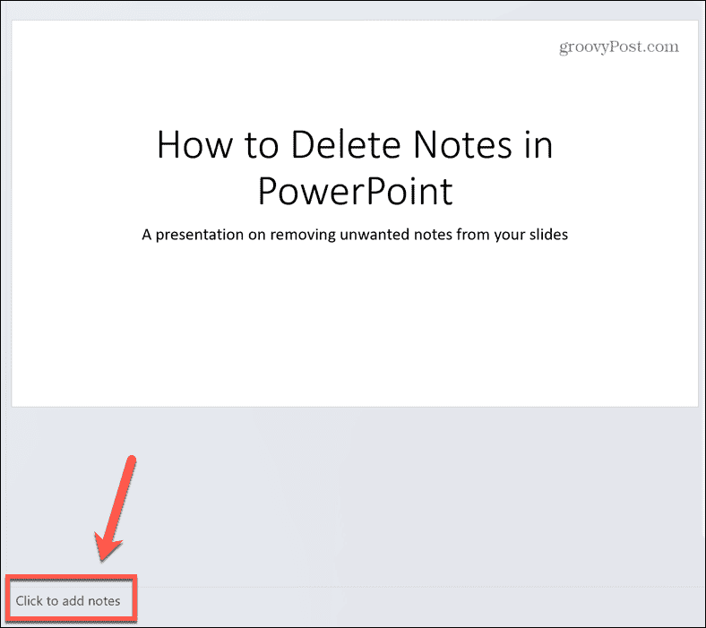 PowerPoint note vuote