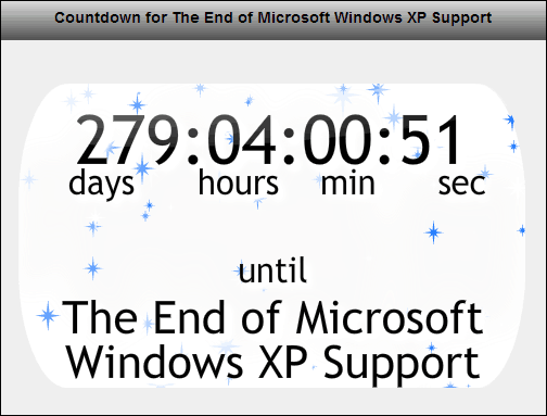 Conto alla rovescia per il supporto di Windows XP