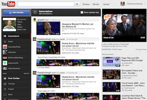 home page di YouTube