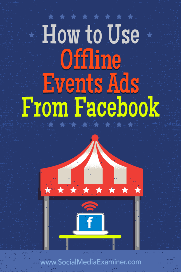 Come utilizzare gli annunci di eventi offline da Facebook di Ana Gotter su Social Media Examiner.