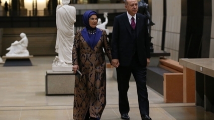 Dettaglio ottomano nel vestito di First Lady Erdogan!
