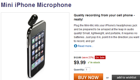 microfono mini iphone