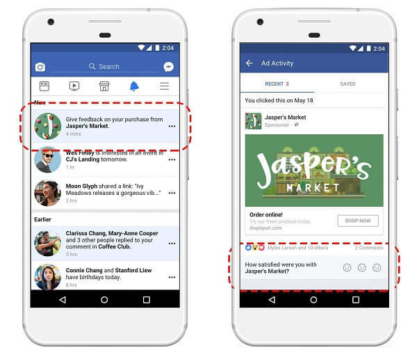Facebook lancia una nuova opzione di revisione dell'e-commerce all'interno della sua dashboard Attività annunci recenti che consente agli acquirenti di fornire feedback sui prodotti pubblicizzati su Facebook.