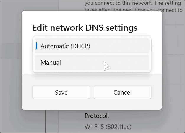 modifica le impostazioni DNS