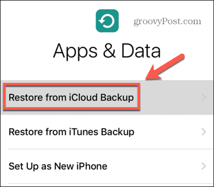 Ripristino iphone da backup icloud