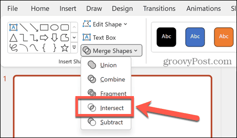 powerpoint unire forme insetto