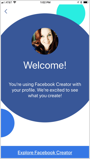 App Facebook Creator esplora