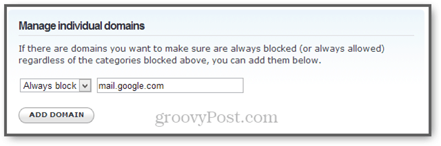 bloccare la webmail usando opendns
