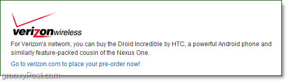 Verizon passa The Nexus One, lancia Droid Incredible [groovyNews]